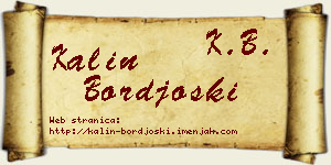 Kalin Borđoški vizit kartica